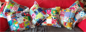 Patchwork cushions handmade by Judith Craig